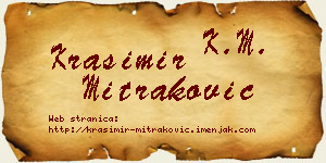 Krasimir Mitraković vizit kartica